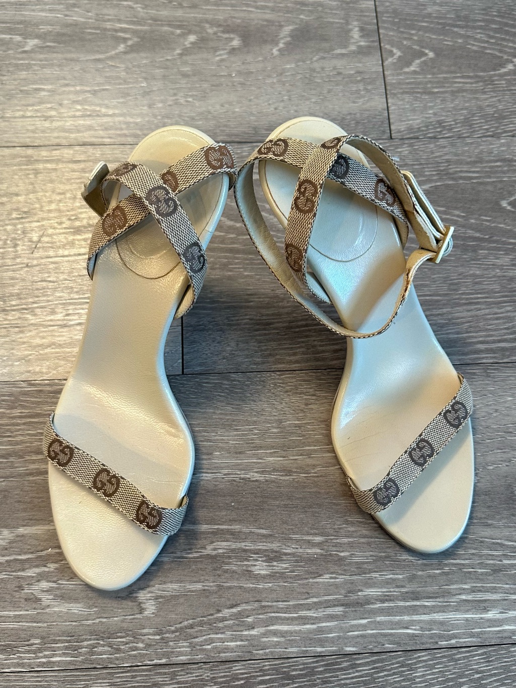 Gucci Logo Strappy Heels